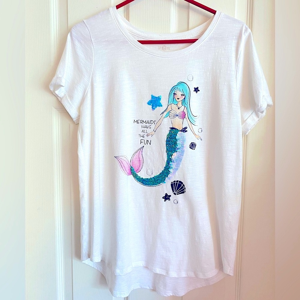 Girl’s 18 PLUS Mermaid Tshirt Sequin SO